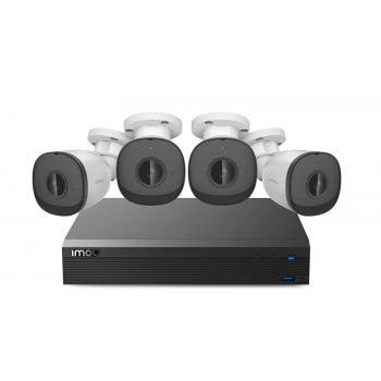 Imou Bullet PoE KIT, set bestaande uit 4 PoE bulletcamera's en 1 NVR